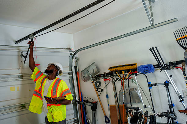 Professional Garage Door Panel Replacement technician working in Hunterdon County County, NJ
